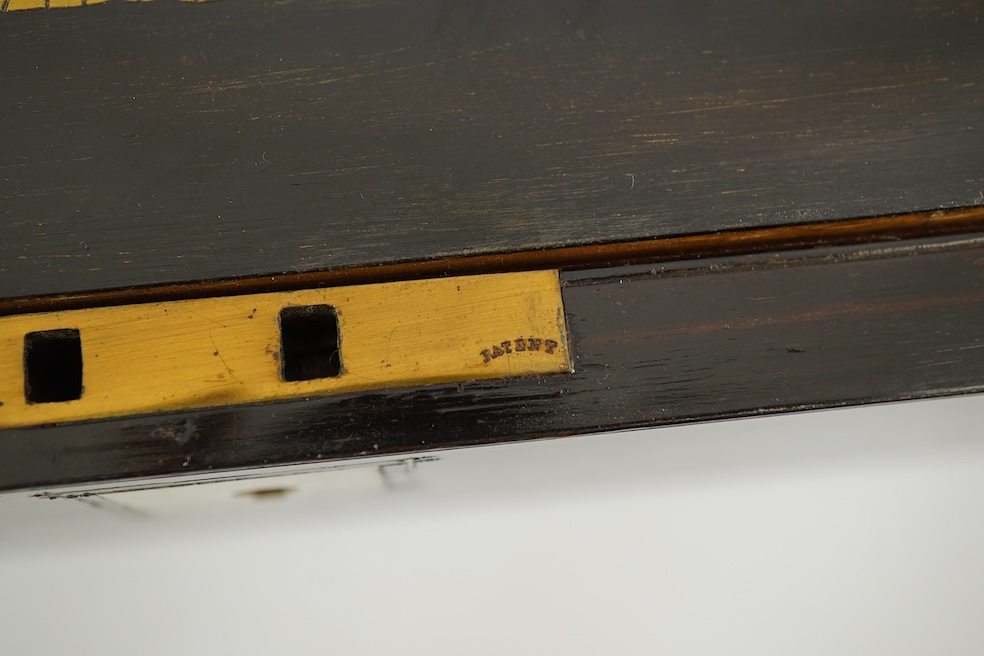 A mid 19th century rosewood writing and sewing box